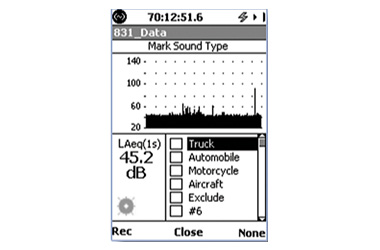 831-SR sound level meter with sound recording