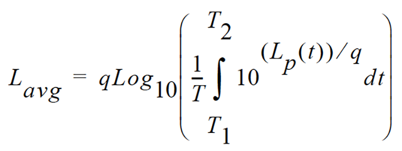 Average-Sound-Level-Equation