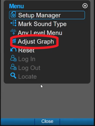 Adjust Graph selection in menu